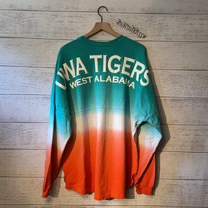 University of West Alabama Tigers Spirit Jersey Dip Tie Dye Long Sleeve Tee XXL